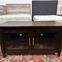 Compact Cherry Wood Entertainment Center 