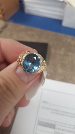 Gentleman stone ring size 9 ,14k,6.2gr