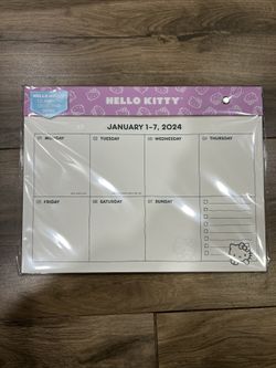 Pink Hello Kitty 12 Month Desk Pad 2024 Brand New