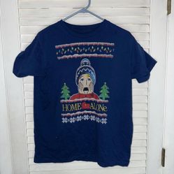 Home Alone Shirt  Blue Ugly Sweater Graphic Kevin Christmas Holiday 