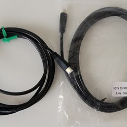 2pcs High quality high speed audio cable 1080p micro HDMI to HDMI cable micro HDMI to HDMI cable