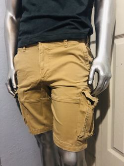 Men Hollister Epic Flex classic cargo shorts Light khaki size #30