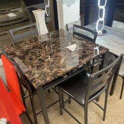 Table and 4 chairs 🪑 brand new in box for easy pick up or same day delivery 🚚   Mattress +   601 w lake st Addison il 60101                  Busines
