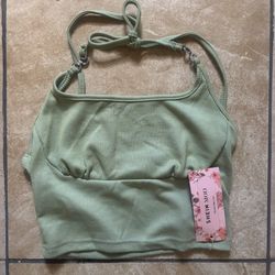 Tie Back Halter Crop Top 