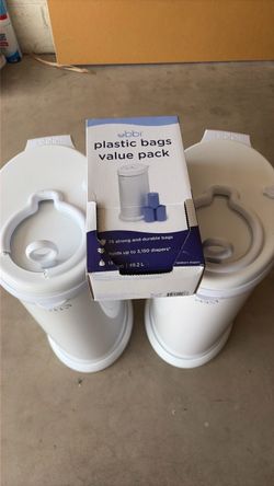 2 Ubbi Diaper Pales w/bags