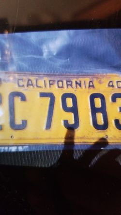 1940 California license plates