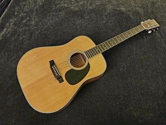 Vintage 1970s Yamaki YW-25 Dreadnought Acoustic Guitar