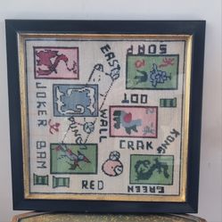 Vintage Mahjong Needlepoint 