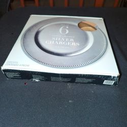Silver Chargers (Box Of 6)