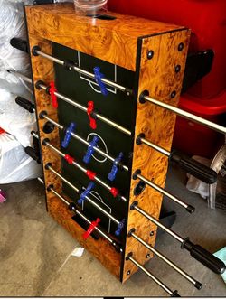 Vanity, scooter, bicycles and football table game