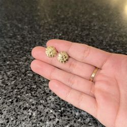 Gold Nuggets earrings 