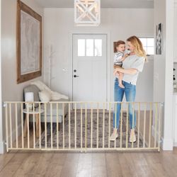 Toddleroo by North States Extra-Wide Swing Wood Gate