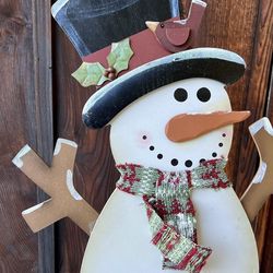 Christmas “Happy Holidays” Snowman Greeter Sign