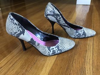 Leather Heels -snake print