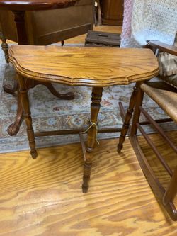 Vintage Small Half Accent Table