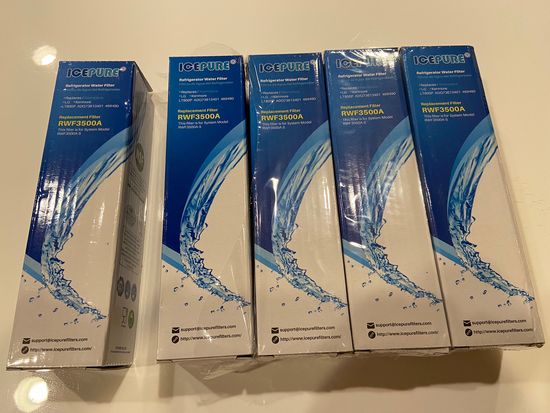 ICEPURE ADQ1 Refrigerator Water Filter Replacement for LG LT800P, Kenmore 9490, 46-9490, ADQ3, ADQ2, LSXS26326S, LSXS26366S, LMXC