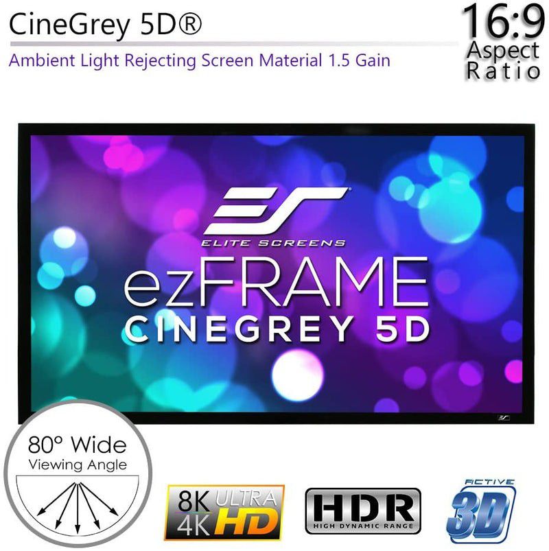 150" elite screen ezFrame Cinegrey 5D ALR projector screen