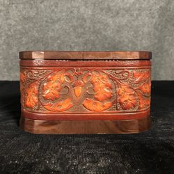Vintage Fliparette Cigarette Holder Case Dispenser Tooled Leather Celluloid