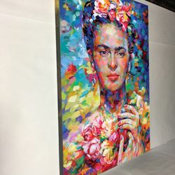   Canvas wall decoration 30”x42”. Brand new we can make it in different sizes, from  4.5”x4.5” to 30”x66”, Wood frame and sprayed with glossy clear co