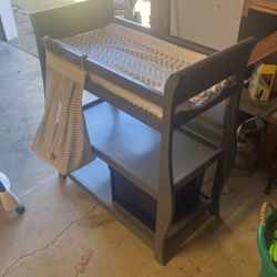 Custom Made Changing Table With Diaper Bag
