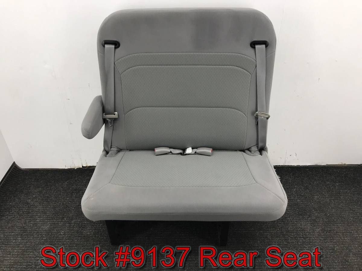 2-person Rear Bench Seat W/Belts For Ford Chevy Dodge Conversion Van Stock #9137