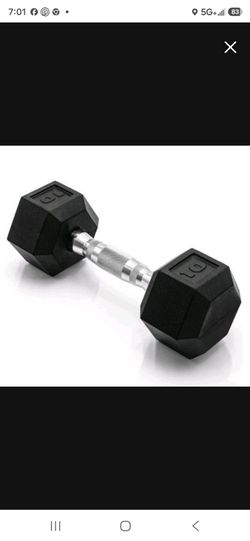 CAP Barbell 10 LB Coated Hex Dumbbell Weight, 10 lb,