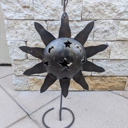 Metal Sun Candle Holder 
