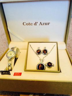 Gift Set - Watch, Ring, Earrings, Necklace
