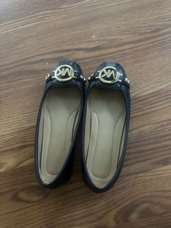 Michael Kors Black Leather Flat Loafers