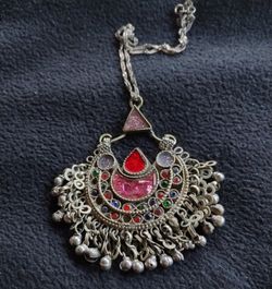 A Vintage Silver 15" Pendant