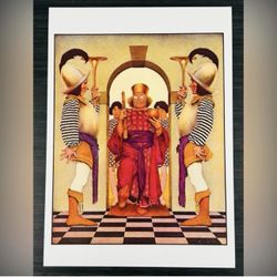 Original Vintage 1970 Print Poster Maxfield Parrish Fine Art Deco Artist Antique Collectible  Neo Classical Allegory Allegorical Painter