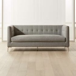 CB2 Holden Grey Tufted Sofa – 76x36x31