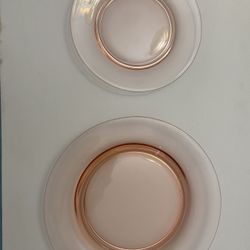 Plain Pink Depression Glass 