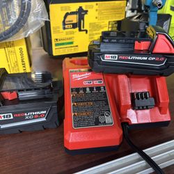 Milwaukee M18 18-Volt Lithium-Ion Starter Kit with One 5.0 Ah and One 2.0 Ah Battery and Charger