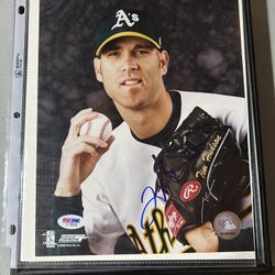 Tim Hudson Auto. COA/DNA