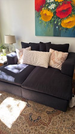 Dark blue double lounger