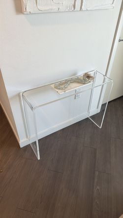 Acrylic entry way table