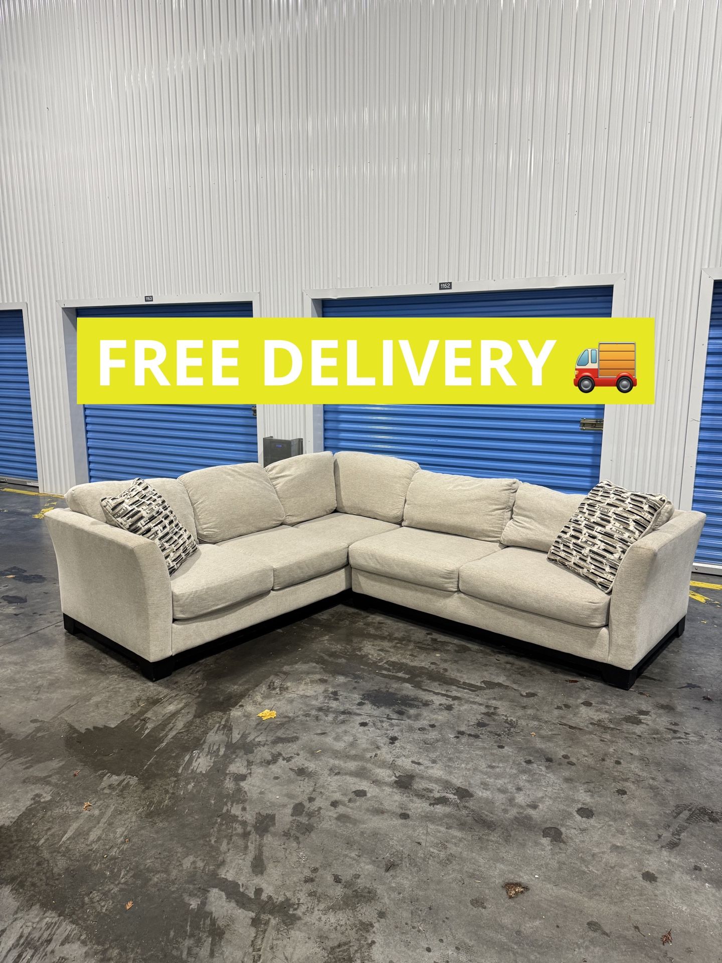 Large, beautiful sectional free delivery