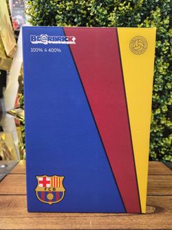 Medicom Bearbrick FC Barcelona 100% + 400% Collectible Set