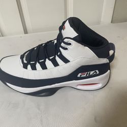 Fila High-Top Eight-Five-Viz Lace Up Basketball Sneakers White/Black