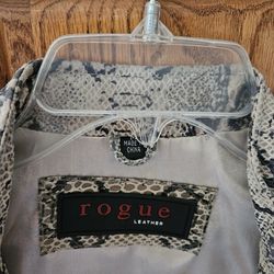Rogue Leather Snake Skin Jacket Sz Med