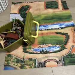 Dinosaur Mat , toys and bucket