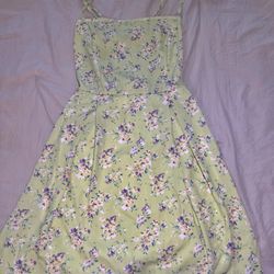 Green Floral Mini Dress Size Small $10