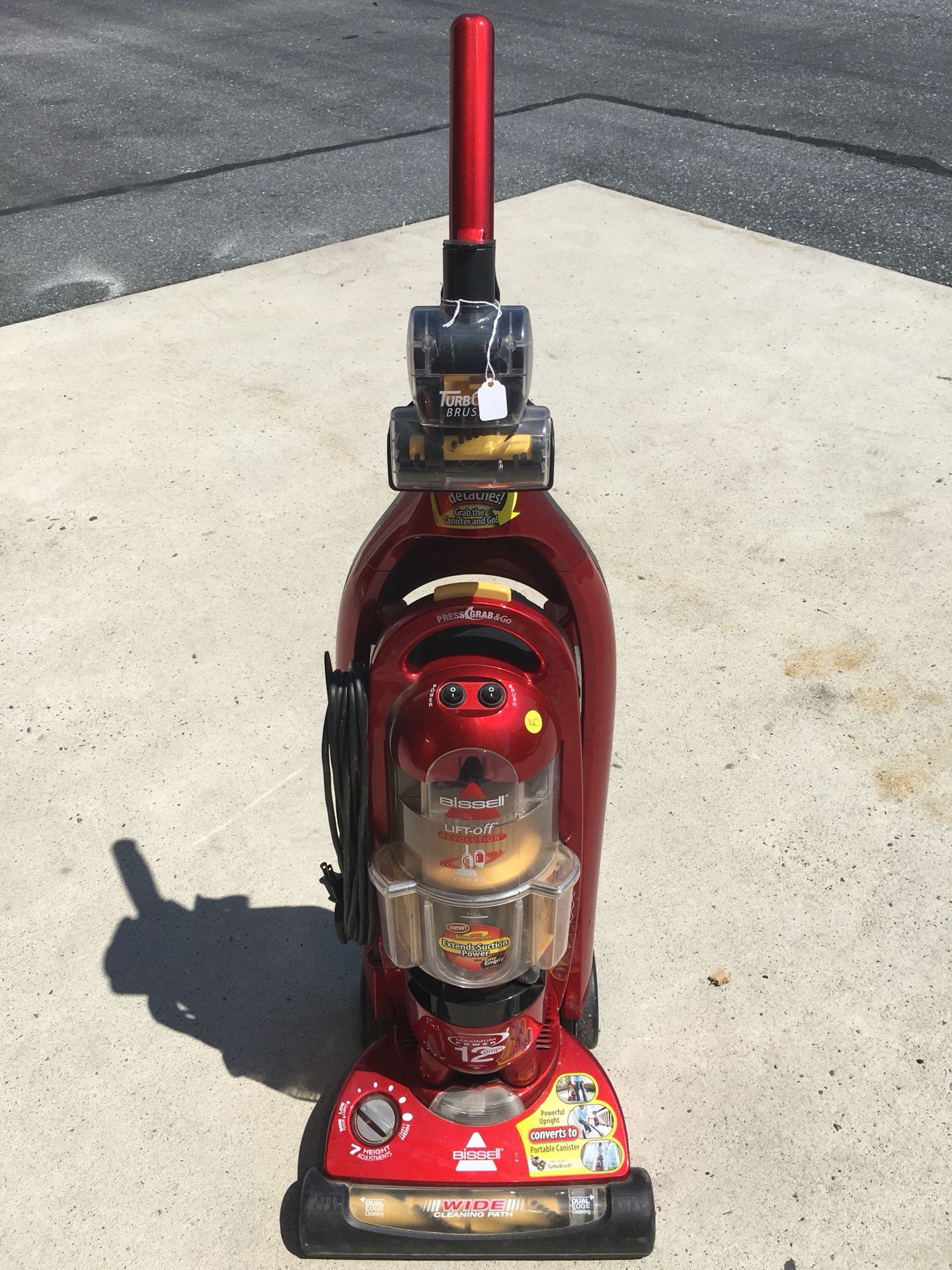 Bissell 3760-1 Lift-Off Revolution Turbo - Red - Upright Vacuum Cleaner