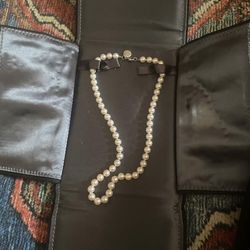 Tiffany & Co. Pearl Necklace Silver Lobster Clasp Heart Tag Beaded Style