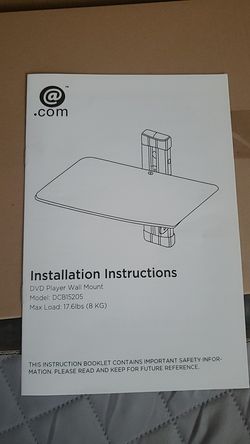 Wall mount shelf for Dvd/Blueray or entertainment console