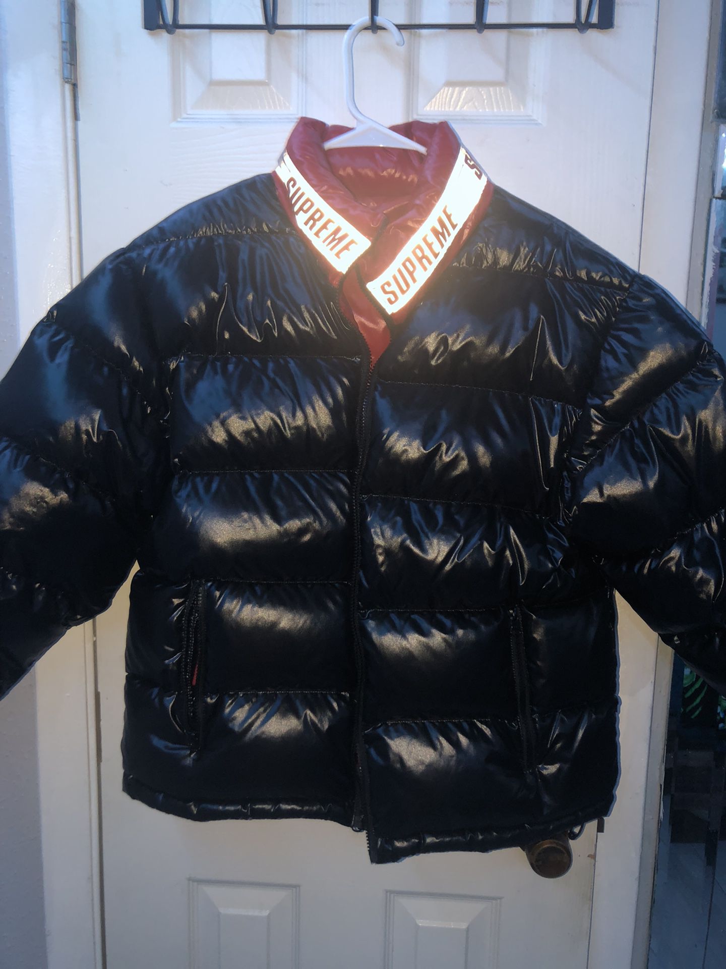 Supreme Shiny Reversible Puffer Jacket for Sale in Houston, TX