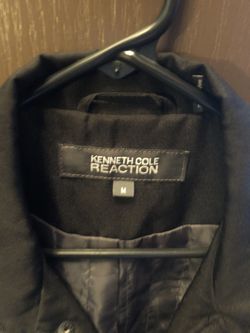 Kenneth Cole Black Modern Fit Casual Coat jacket szM