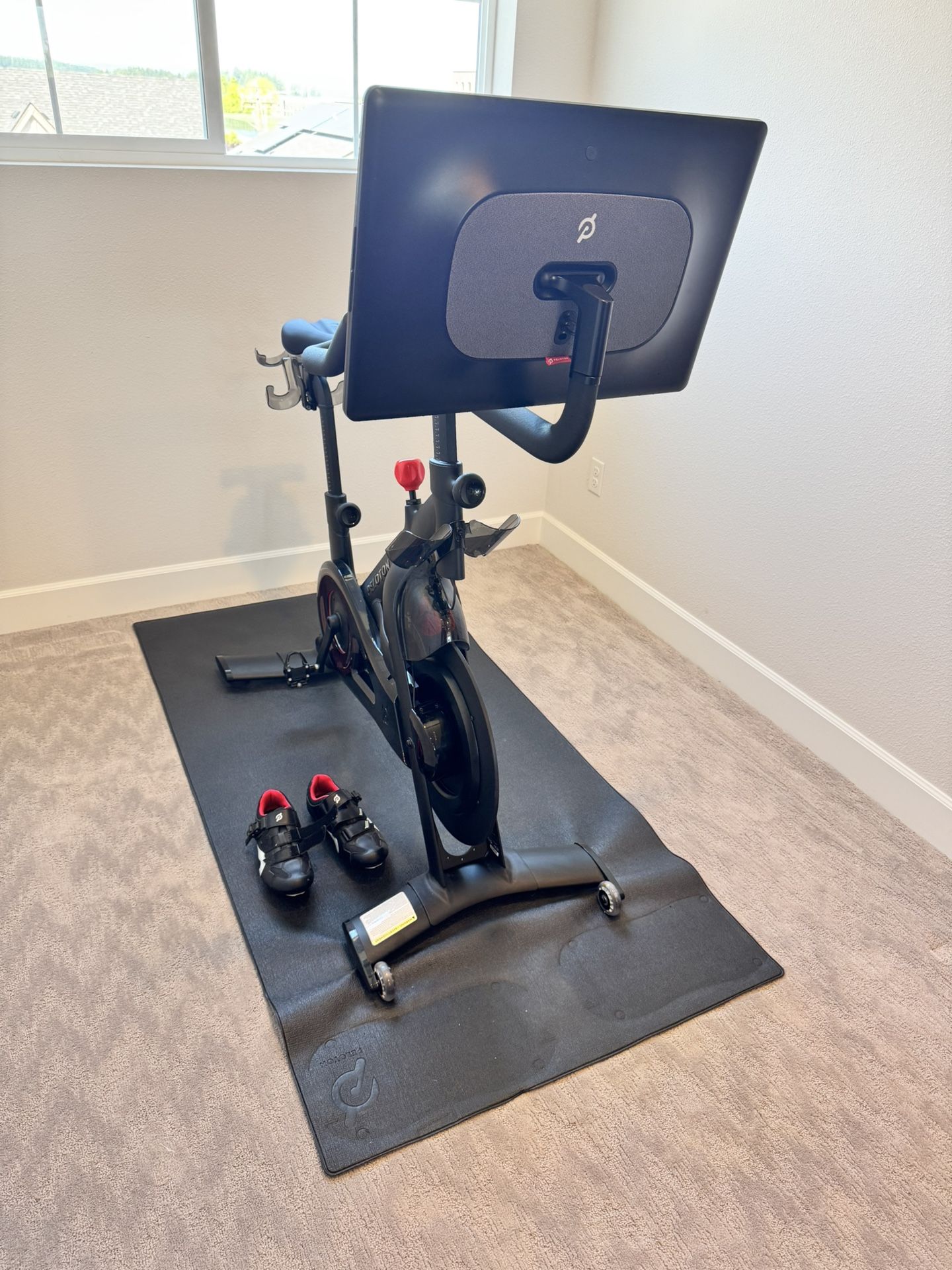 Peloton+ Bike With Size 10 Shoes