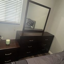 Dresser/mirror And Nightstand